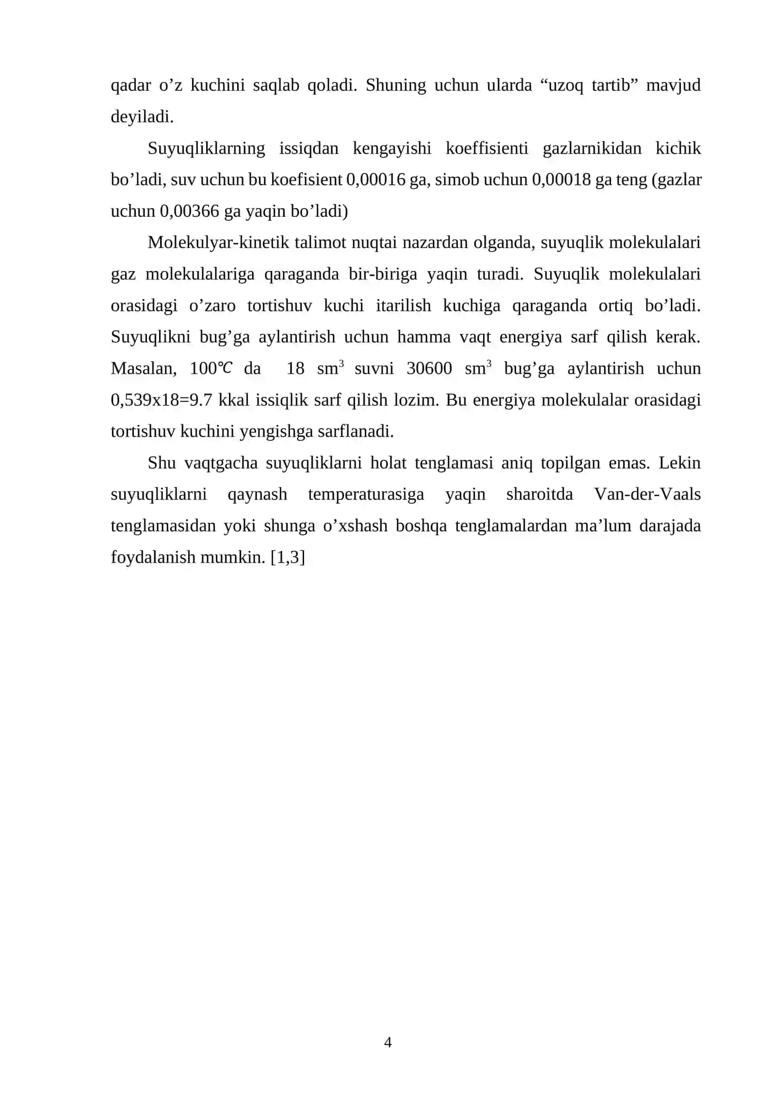 Suyuqliklarning sirt tarangligini o`rganish 4