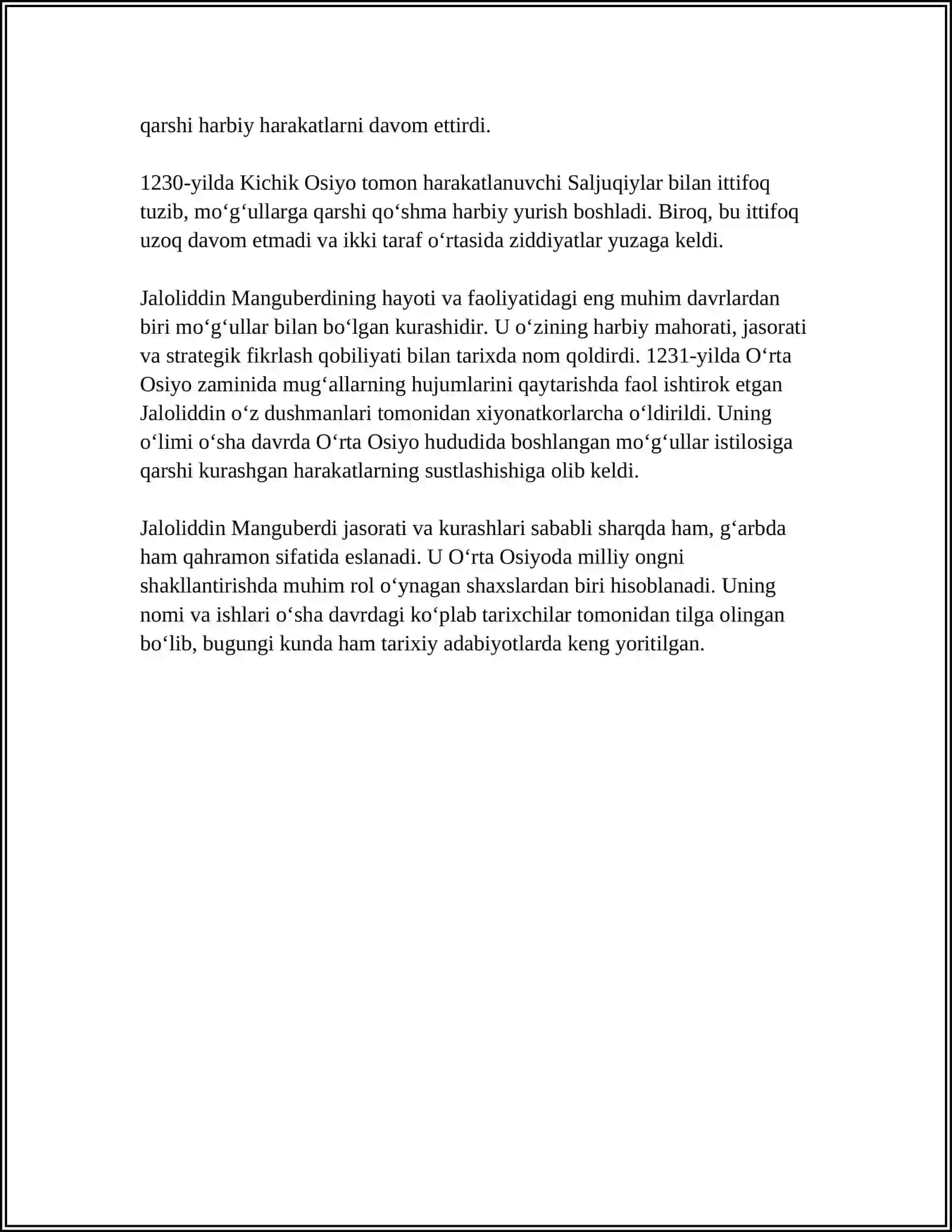 Jaloliddin Manguberdi Vatan Himoqchisi 4