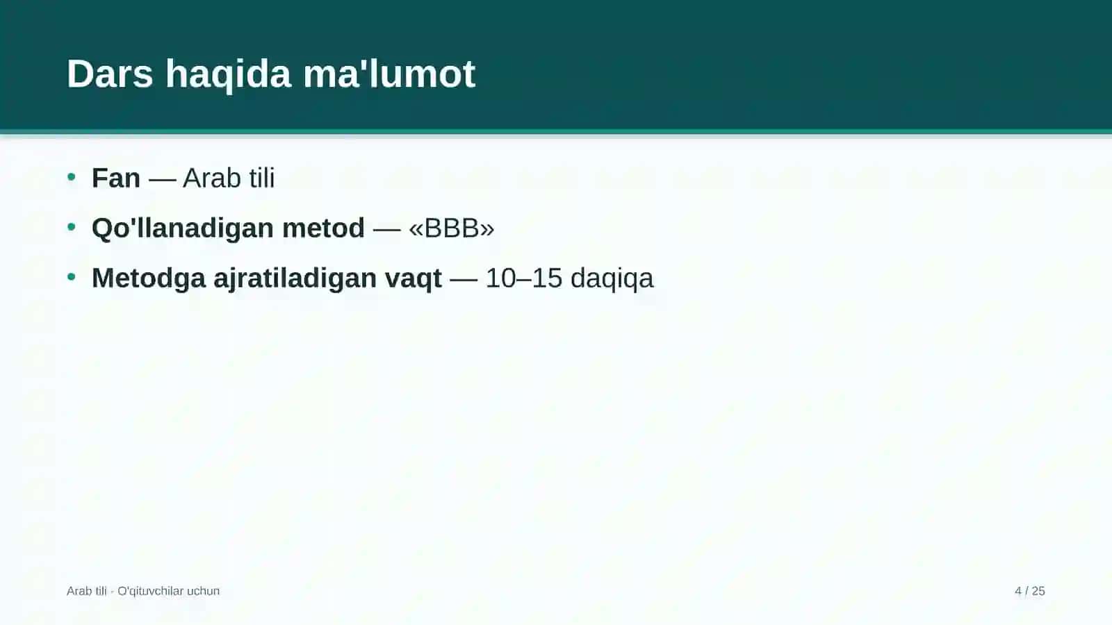 arab tili darslarida bbb metodidan foydalanish 5222 4