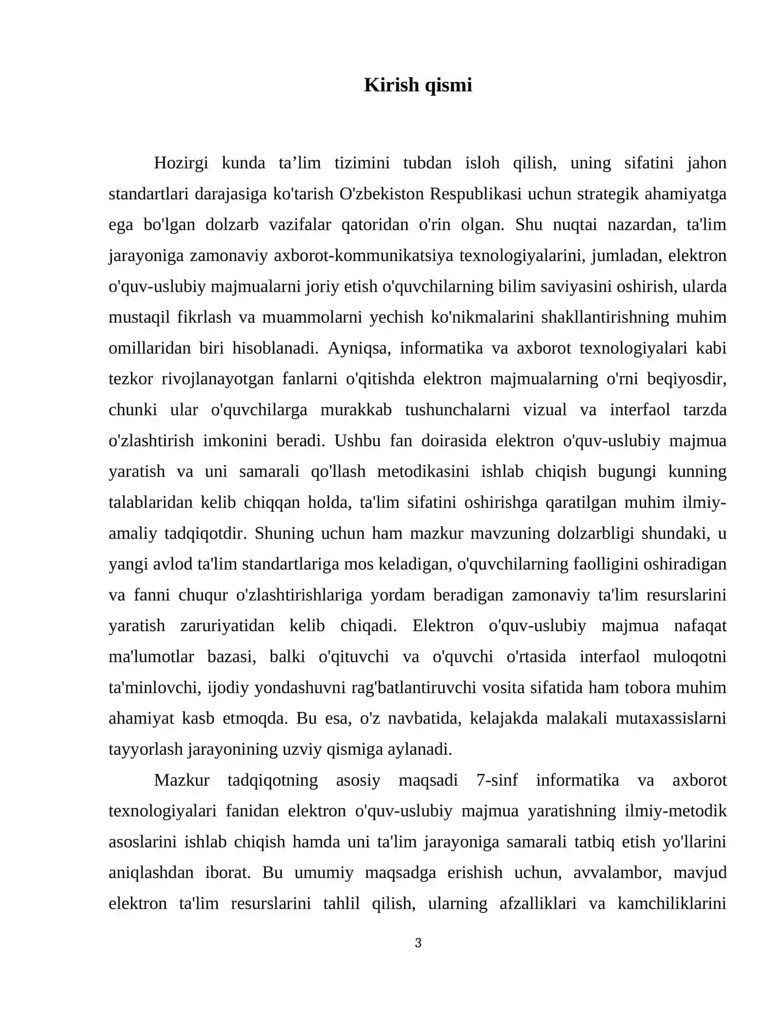 7-sinf Informatika va axborot texnologiyalari fanidan elektron o’quv-uslubiy majmua yaratish metodikasi. 4