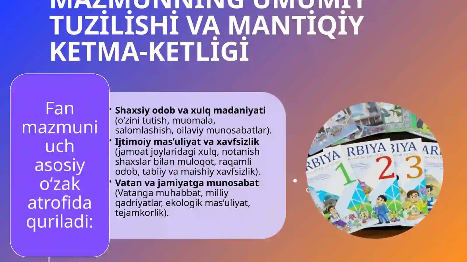 Boshlang‘ich sinflarda “Tarbiya” fanimazmuni 4