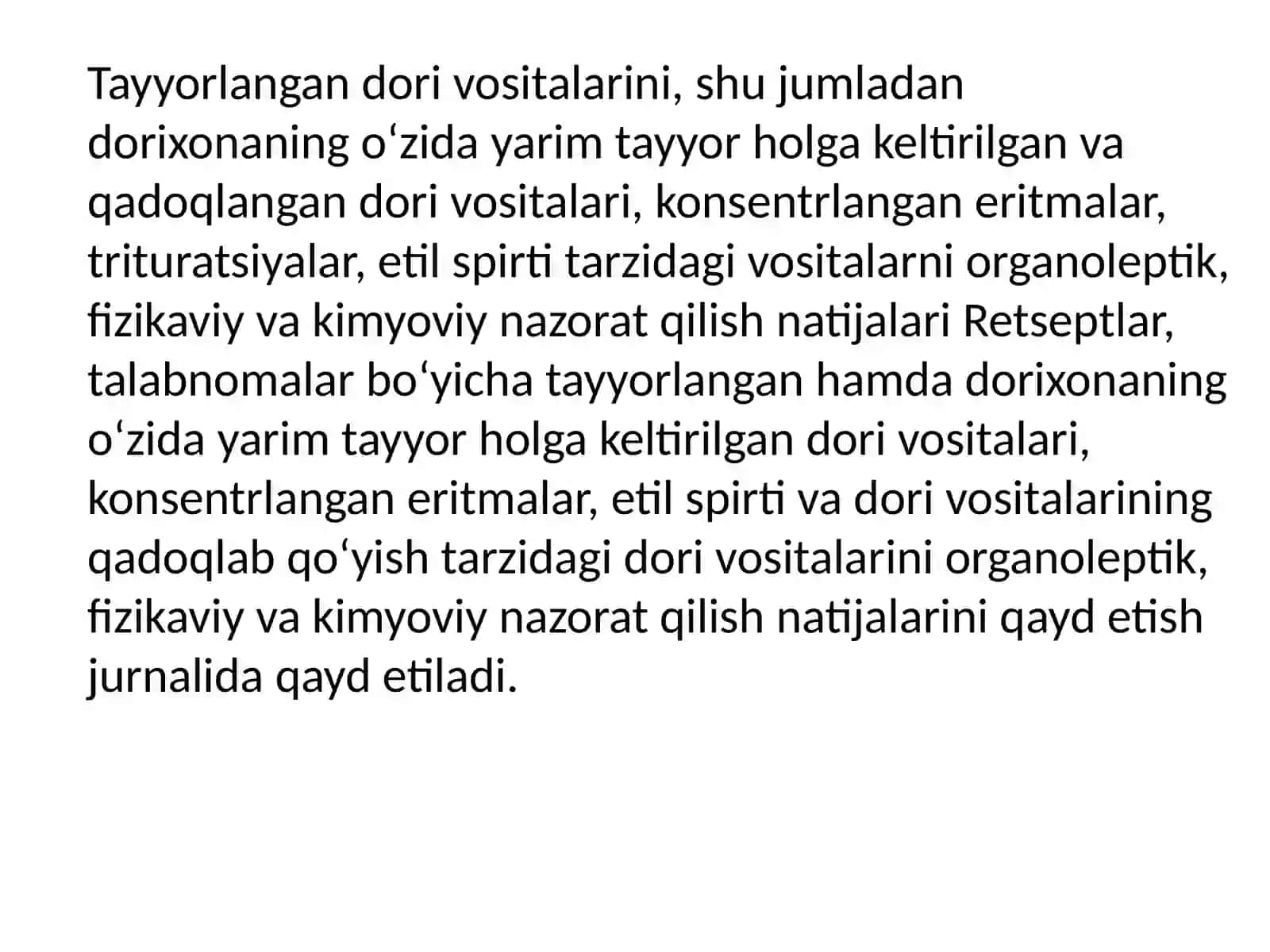 Dorivositalarinin nazorat qilish 4