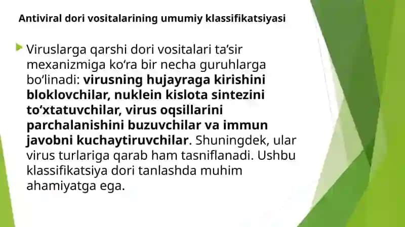 Viruslarga qarshi dori vositalari 4