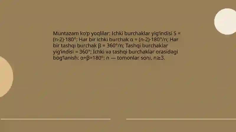 Muntazam ko‘p yoqlilar 4