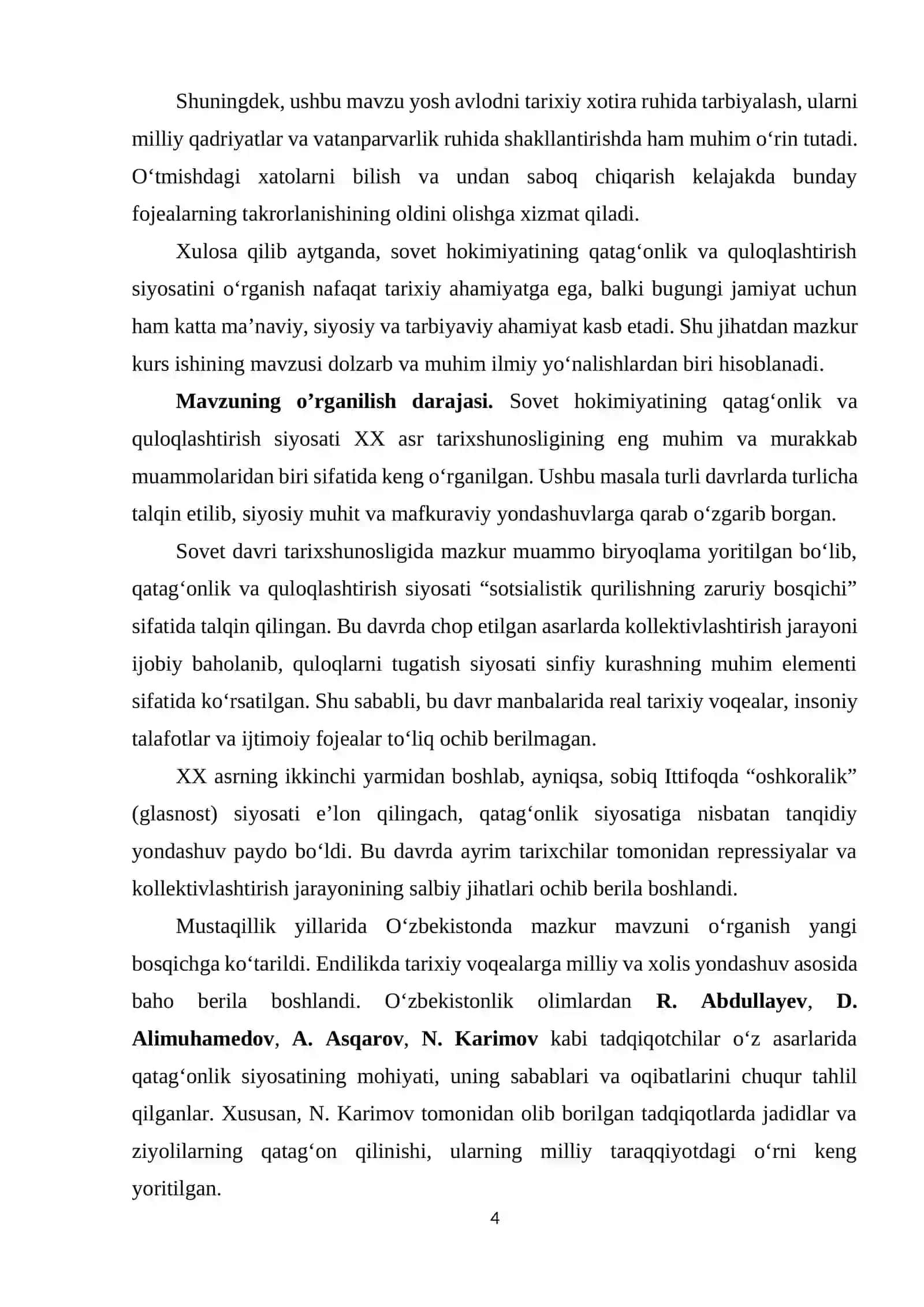 Sovet hokimiyatining qatagonlik va quloqlashtrish siyosati 4