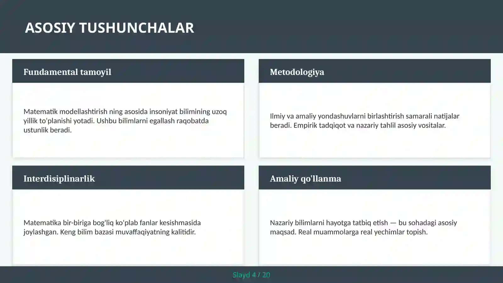 Matematik Modellashtirish 4