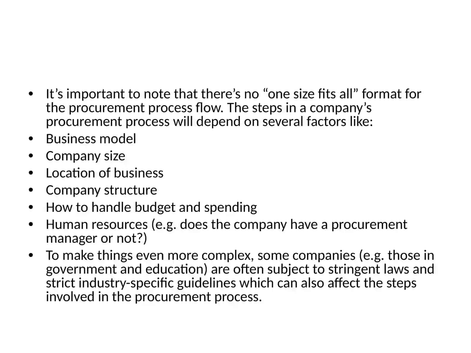 Procurement processes 4