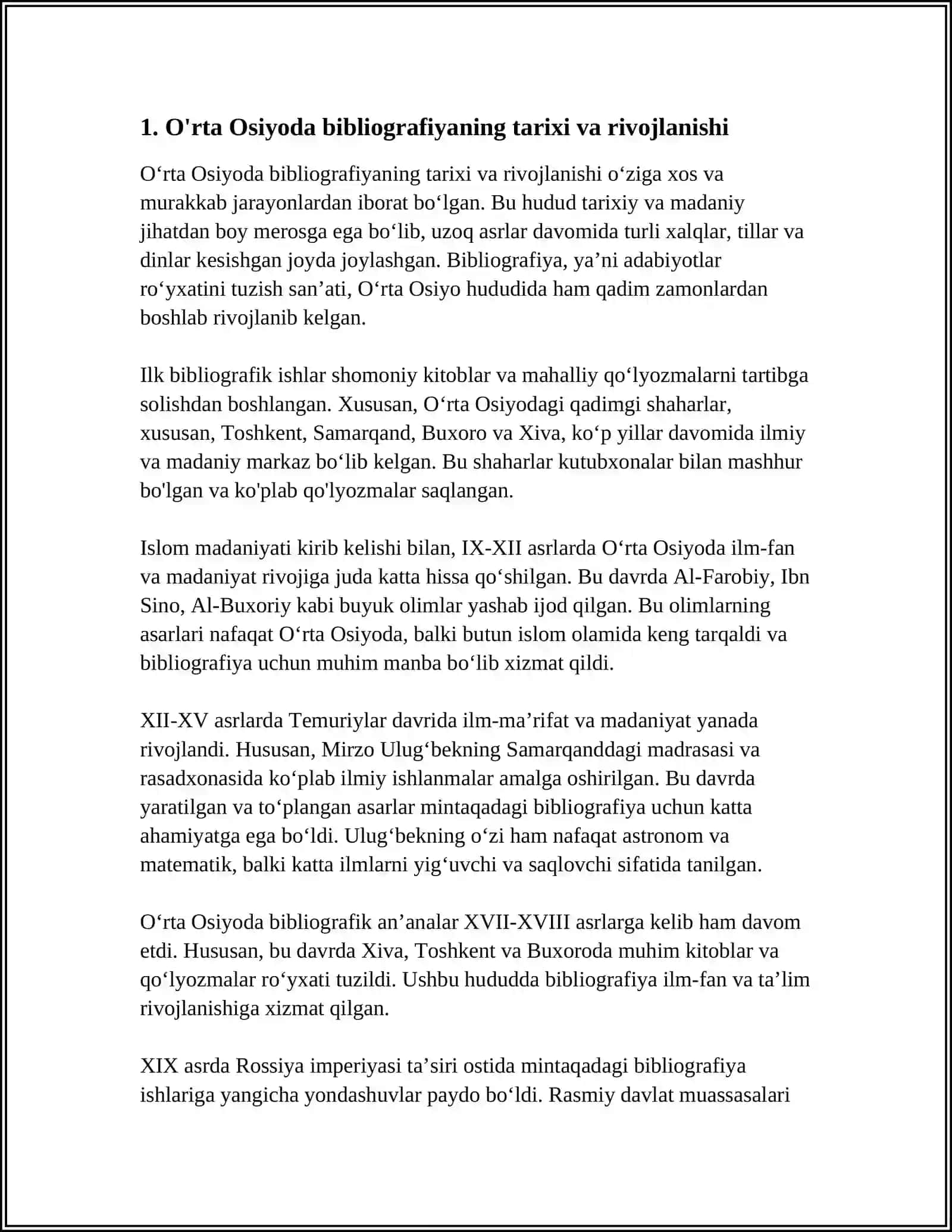 O'rta Osiyoda Bibliografiya 4