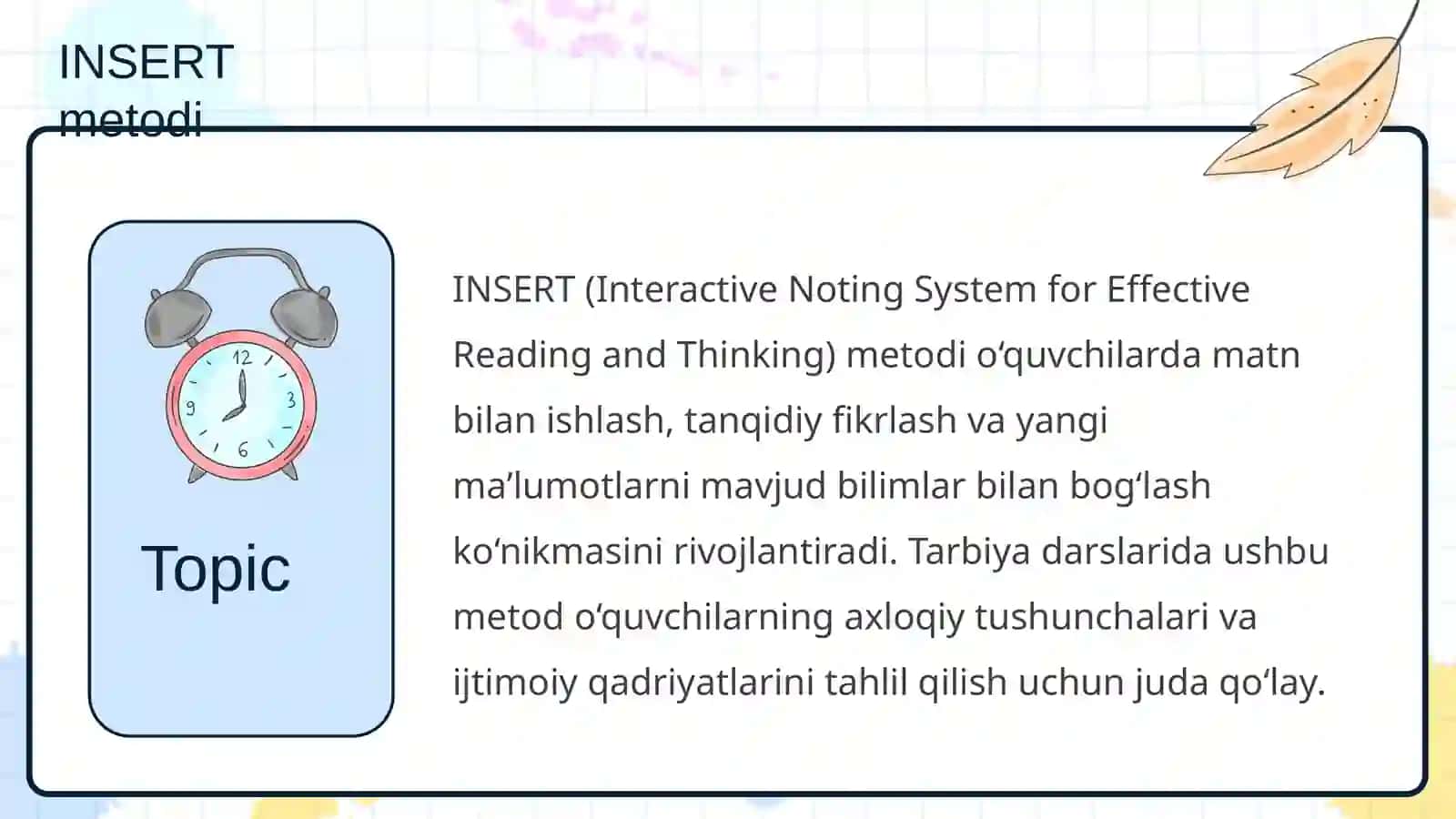 INSERT (Interactive Noting System for Effective Reading and Thinking) metod 4