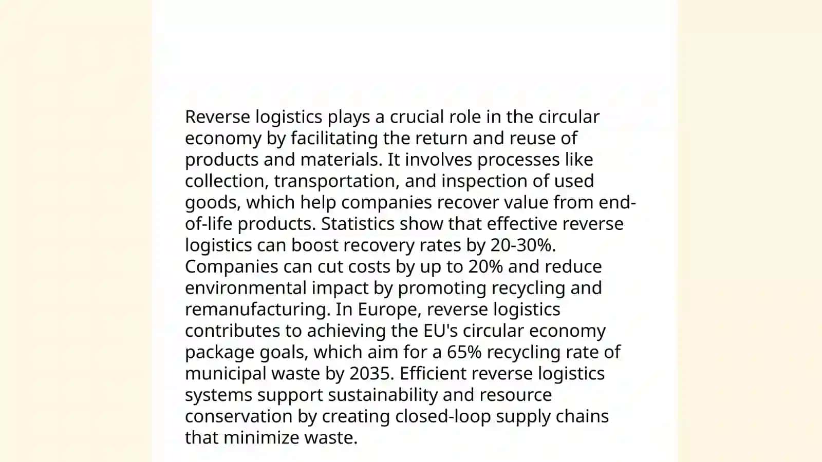 Reverse Logistics and Recycling 4