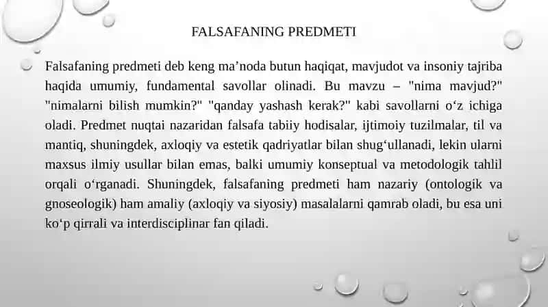 Falsafaning Piridmeti va Asosiy Masalalari 4