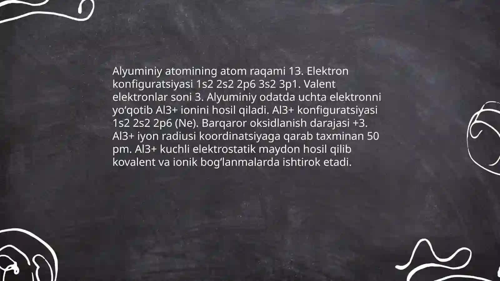 Alyuminiy xossalari. Birikmalari 4