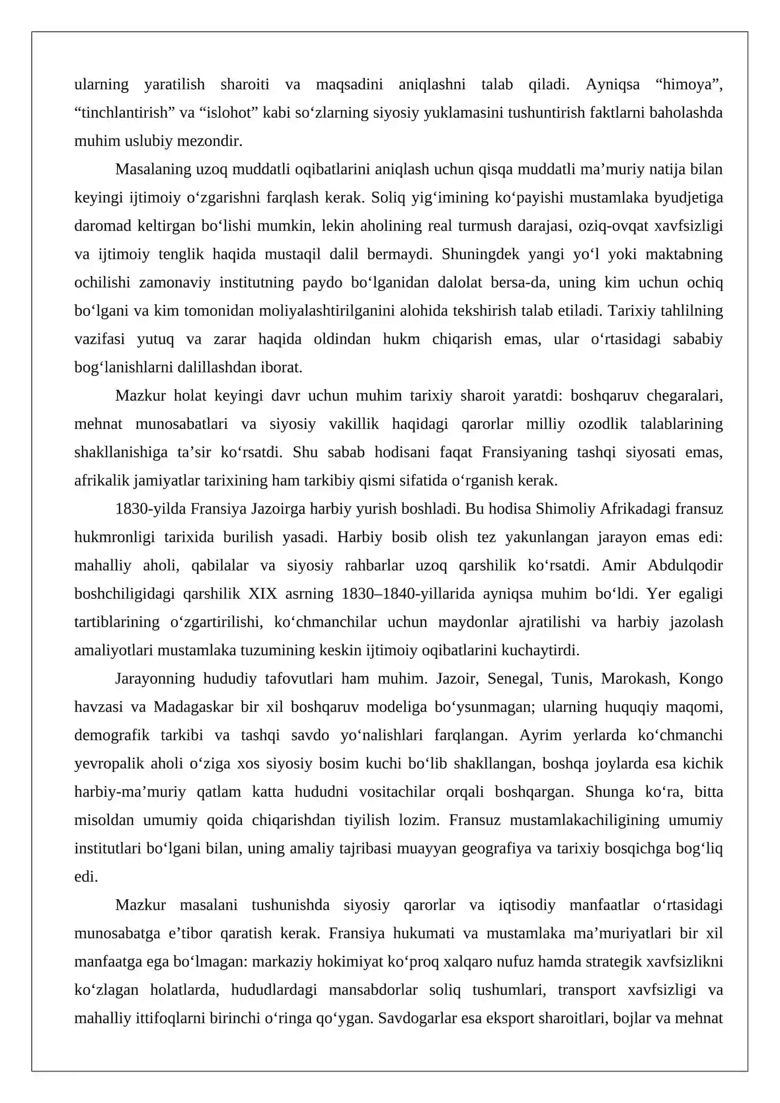 Fransiyaning Afrikadagi mustamlakachilik siyosati 4