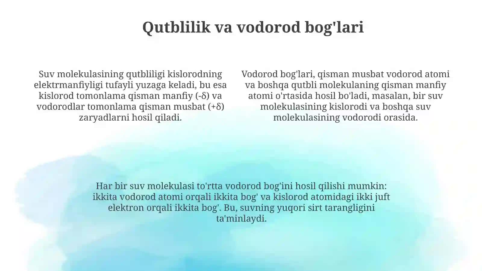 Molekulalar kimyoviy tuzilishi 4