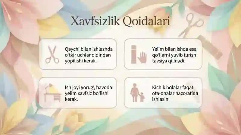 Rangli qogʻozlardan gullar yasash 4