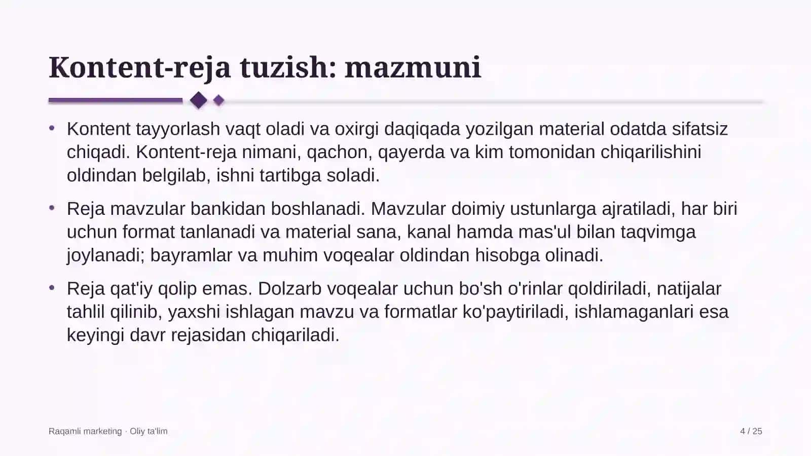 Dori vositalari ulgurji savdosida kontent-reja tuzish 4