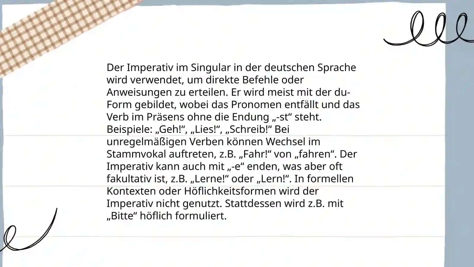 Der Imperativ 4