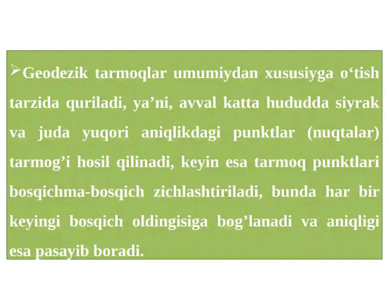 Davlat geodeziya tarmoq'i 4