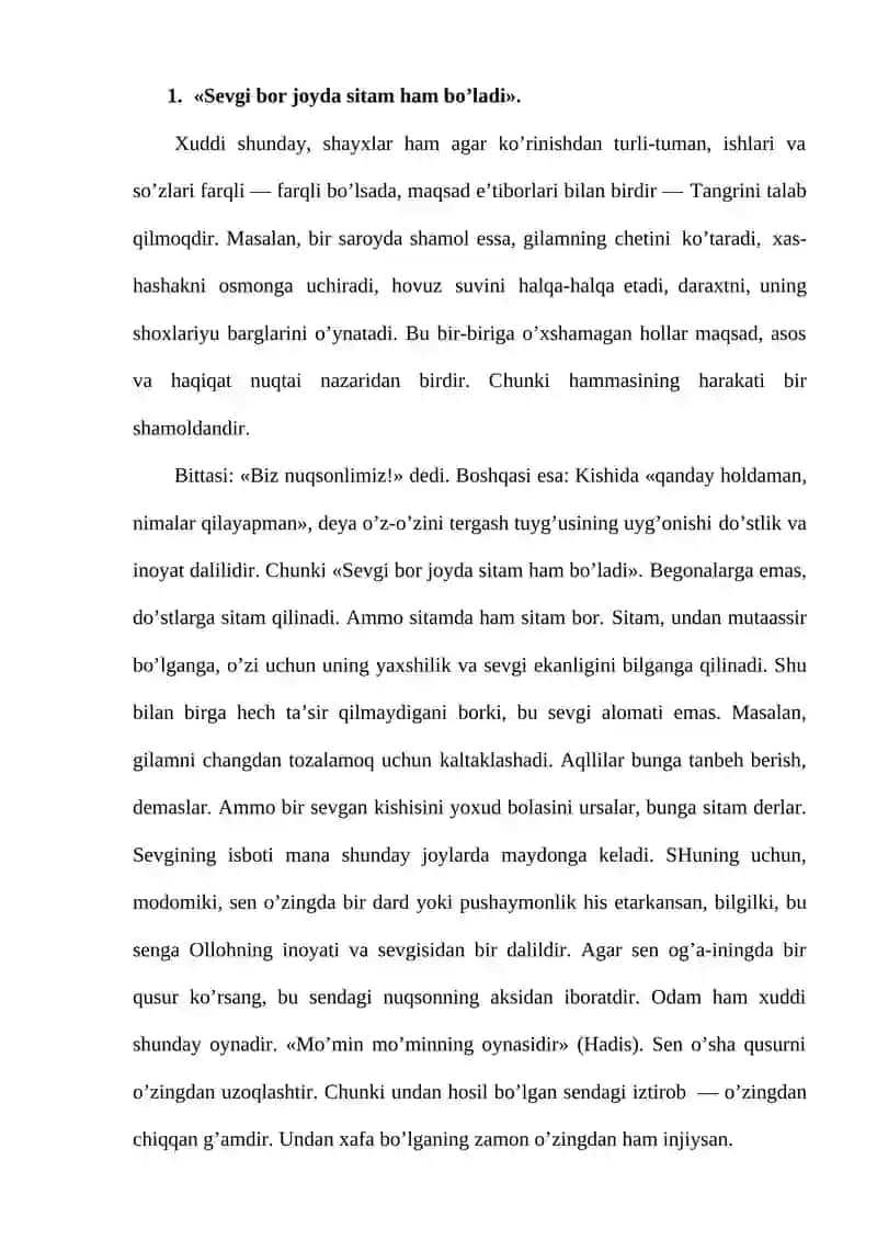 "Ichingdagi ichingdadur" asaridagi men va din xususida 4