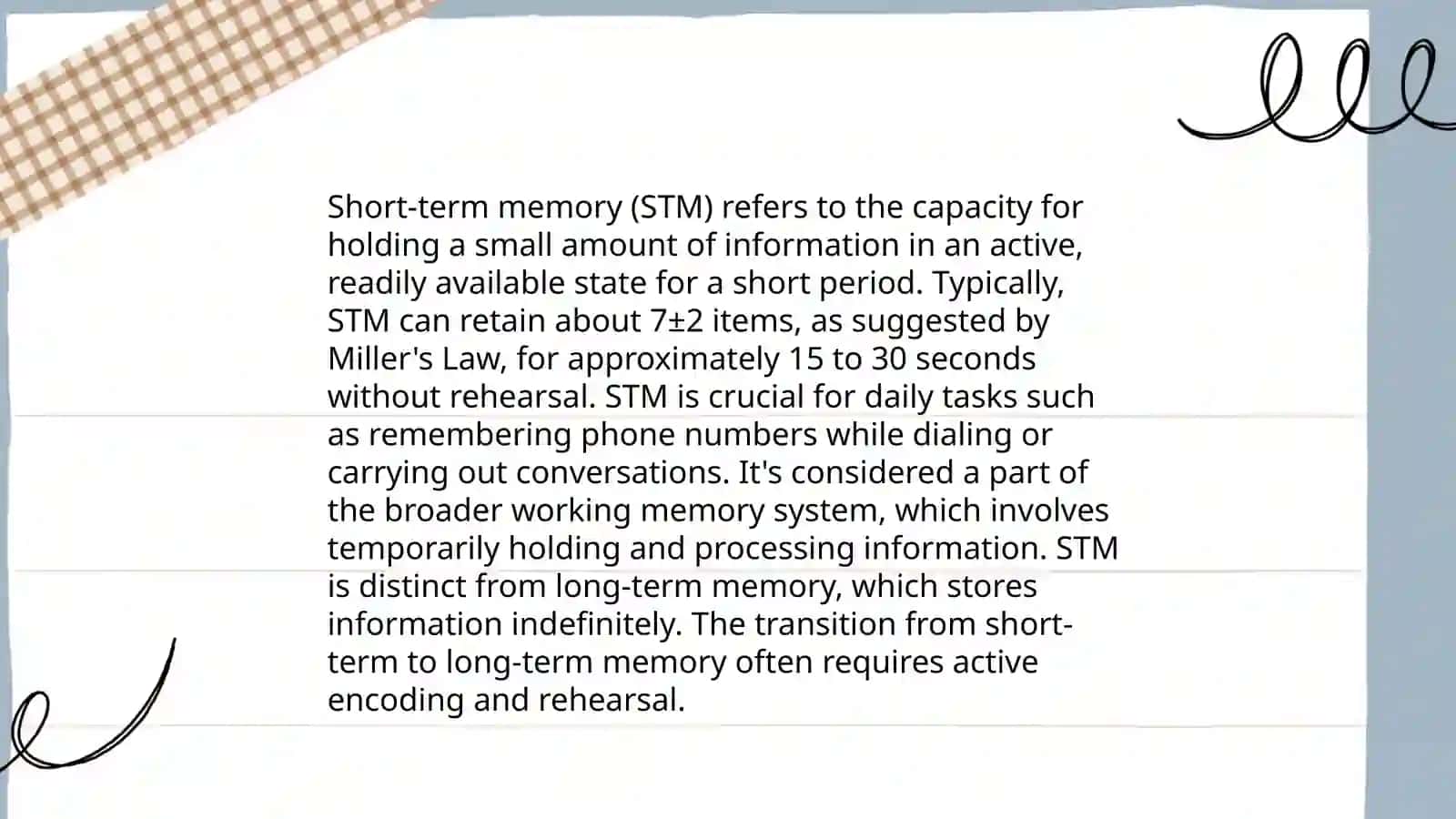 Remembering and sensing 4