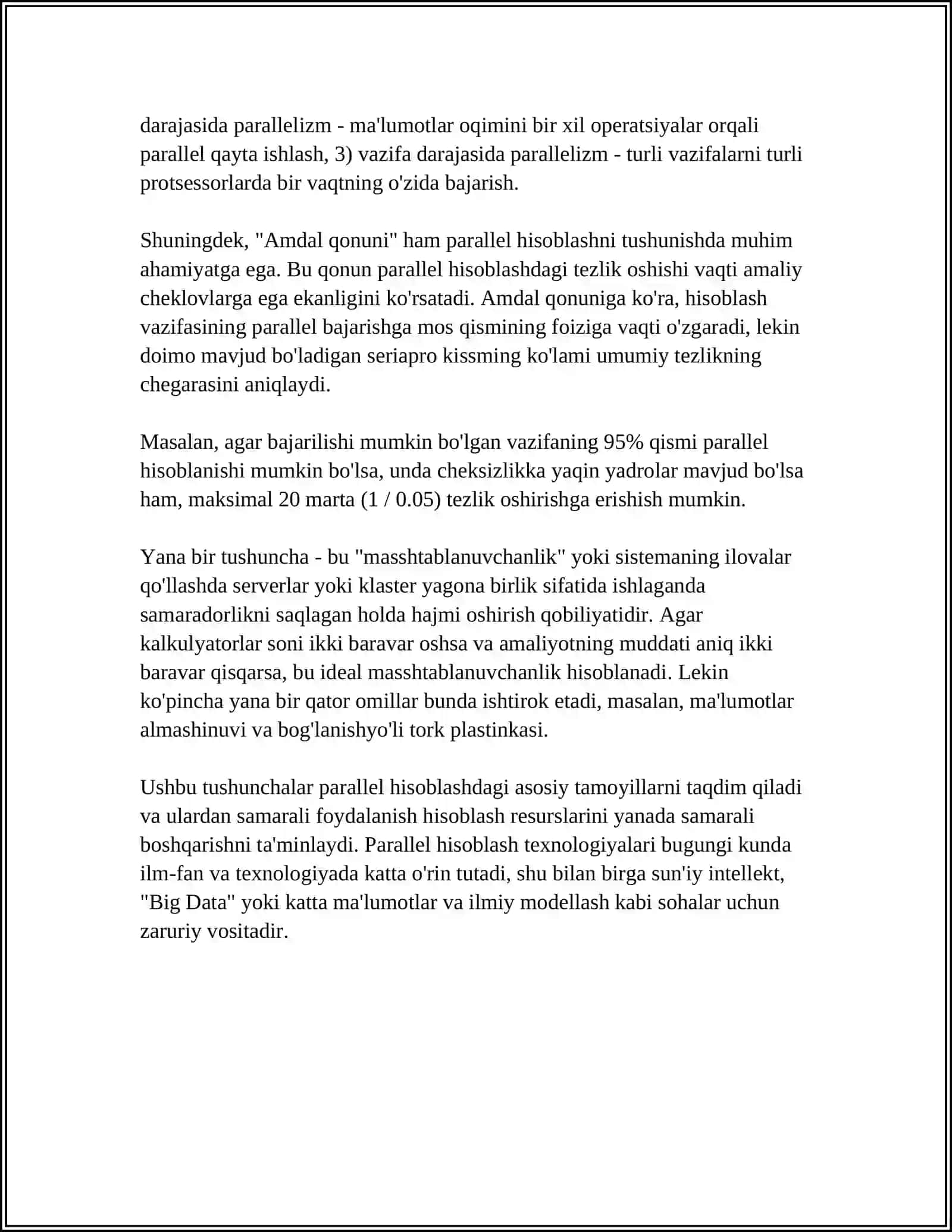 PARALLEL KOMPYUTERLARNING DASTURIY TA’MINOTI 4