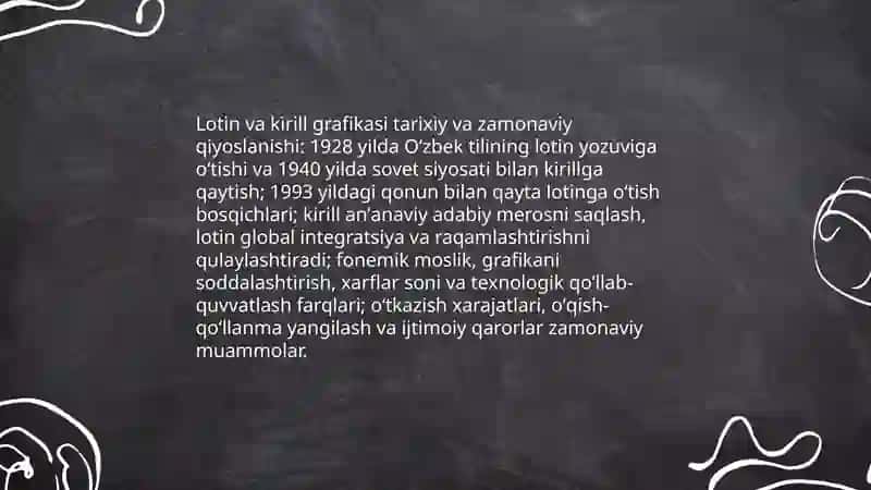 Grafika. Orfografiya va orfoepiya. Ona tili lugʻat tarkibining ma'no jihatdan tavsiflanishi. 4