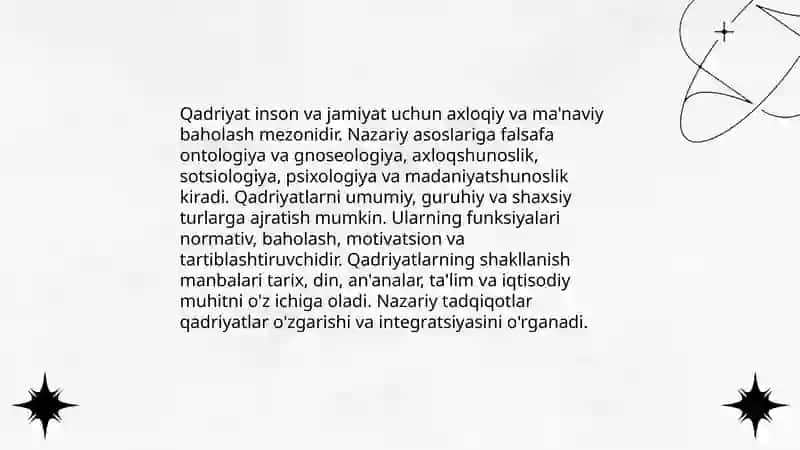 Qadriyat tushunchasi 4