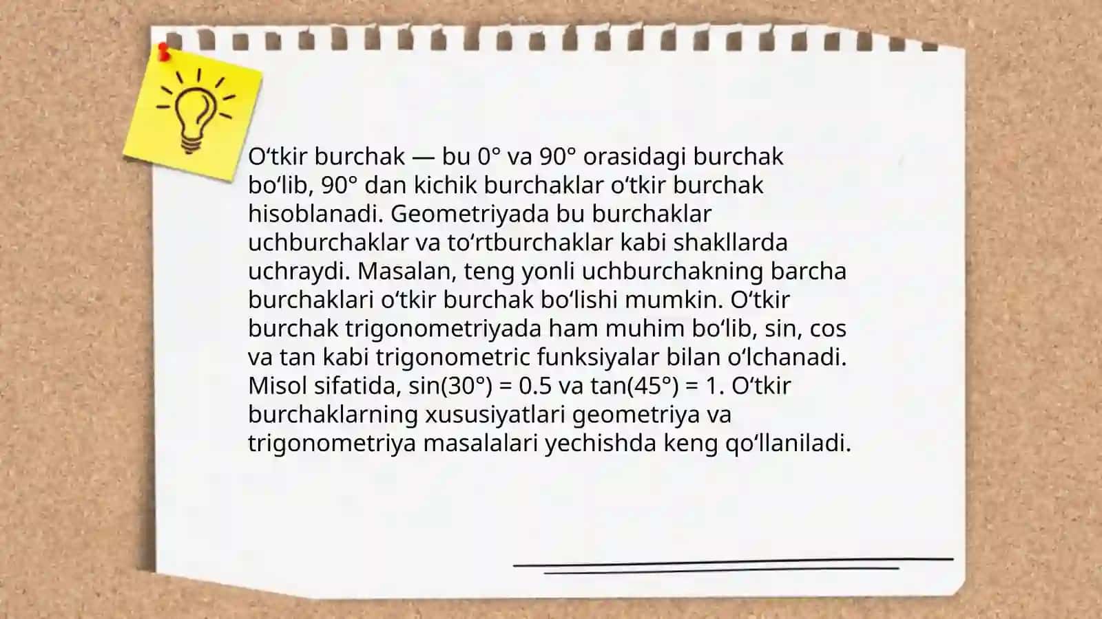 Burchak turlari,burchaklarni oʻlchash 4
