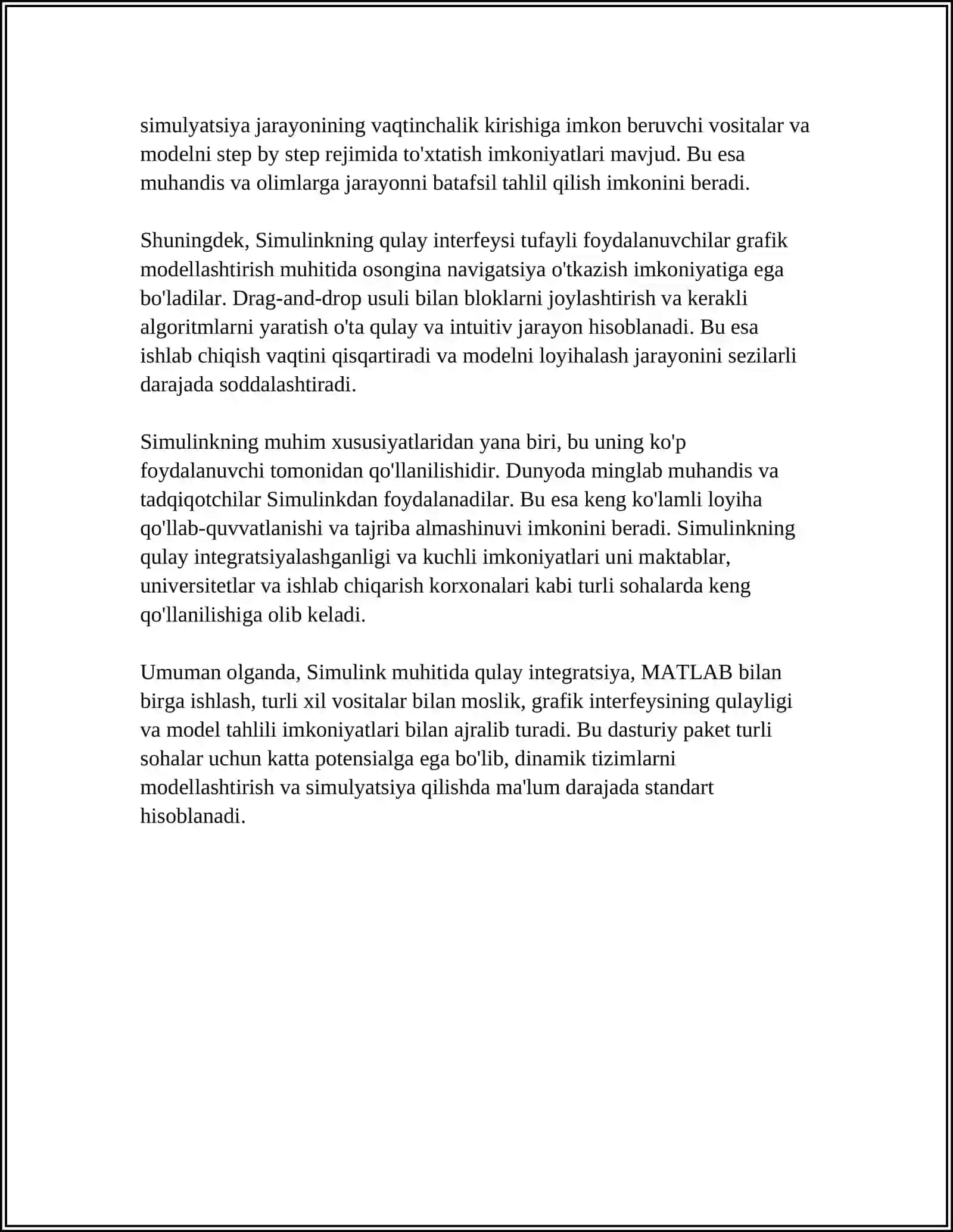MATLAB DASTURINING SIM POWER SYSTEM BLOKI AFZALLIKLARI 4