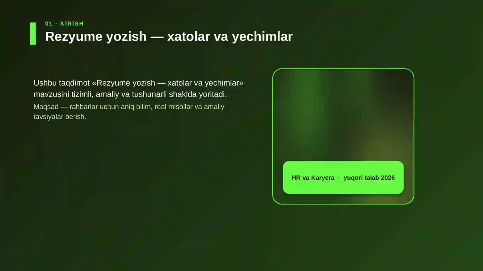 Rezyume yozish — xatolar va yechimlar 4