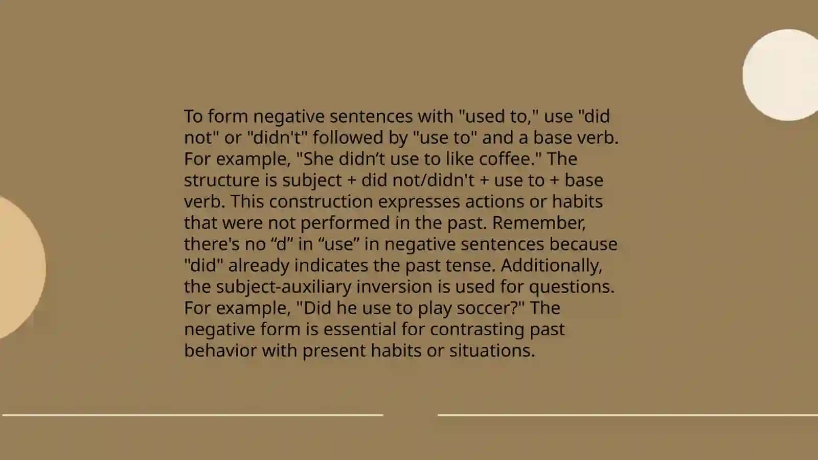 The difference between "used to" and "would" 4
