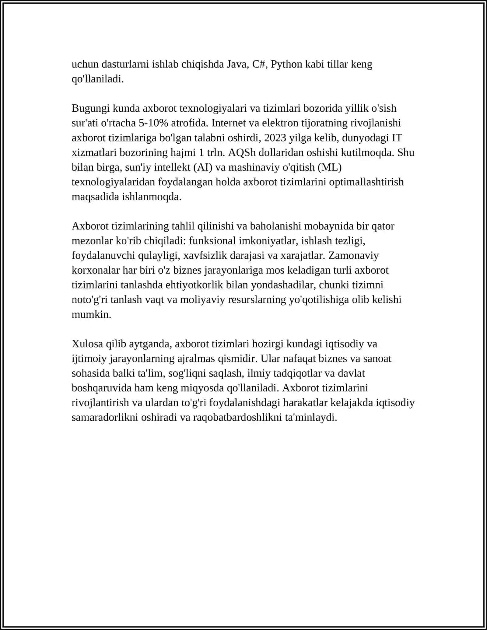 AXBOROT TIZIMLARI 4