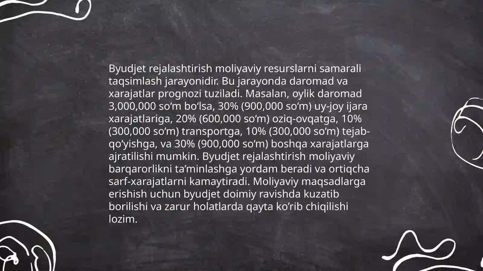 Byudjet tafovutlarini aniqlash 4