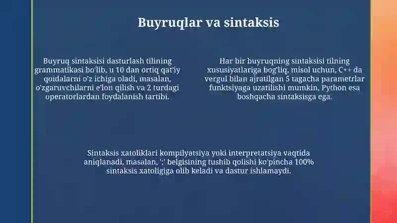Algoritm va buyruqlar 4