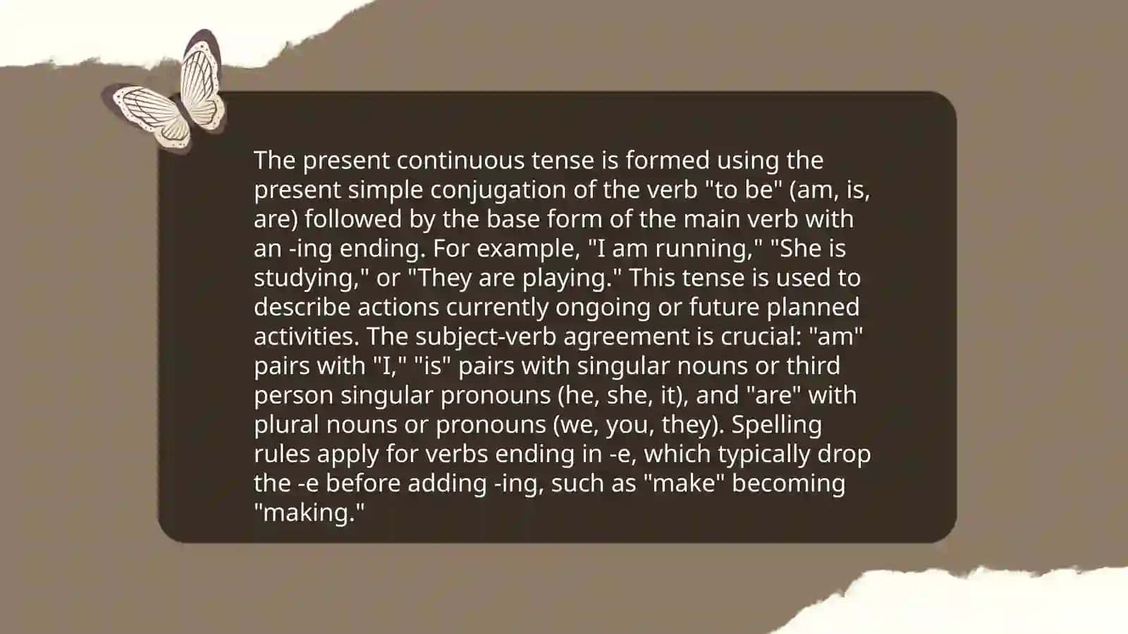 Present continuous tense 4