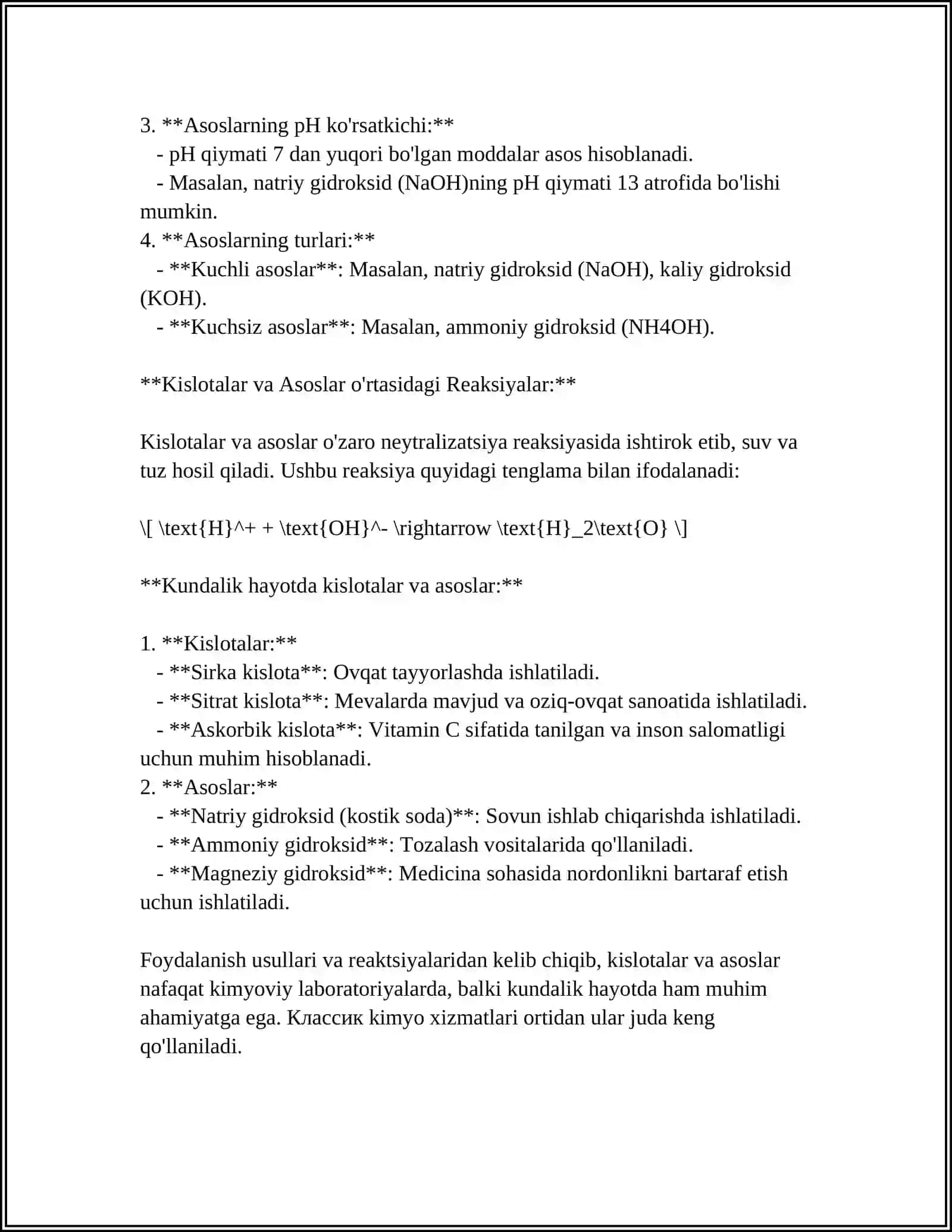 KISLOTALAR 4
