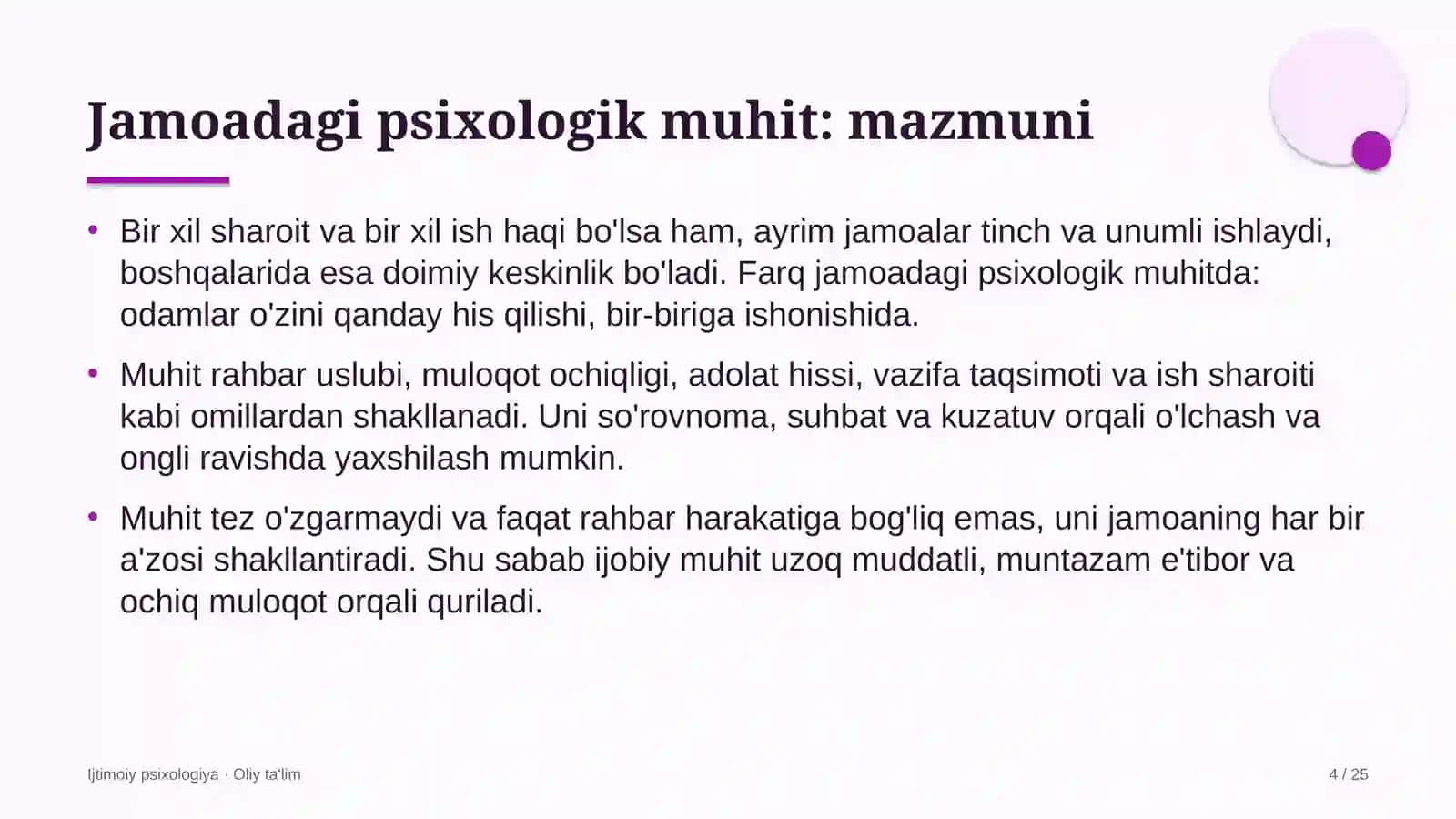 alkogolsiz ichimliklar ishlab chiqarishda jamoadagi psixologik muhit 7351 4