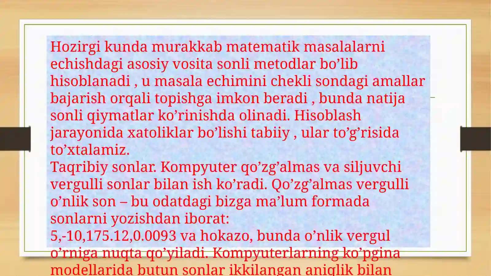 Taqribiy hisoblashlar 4