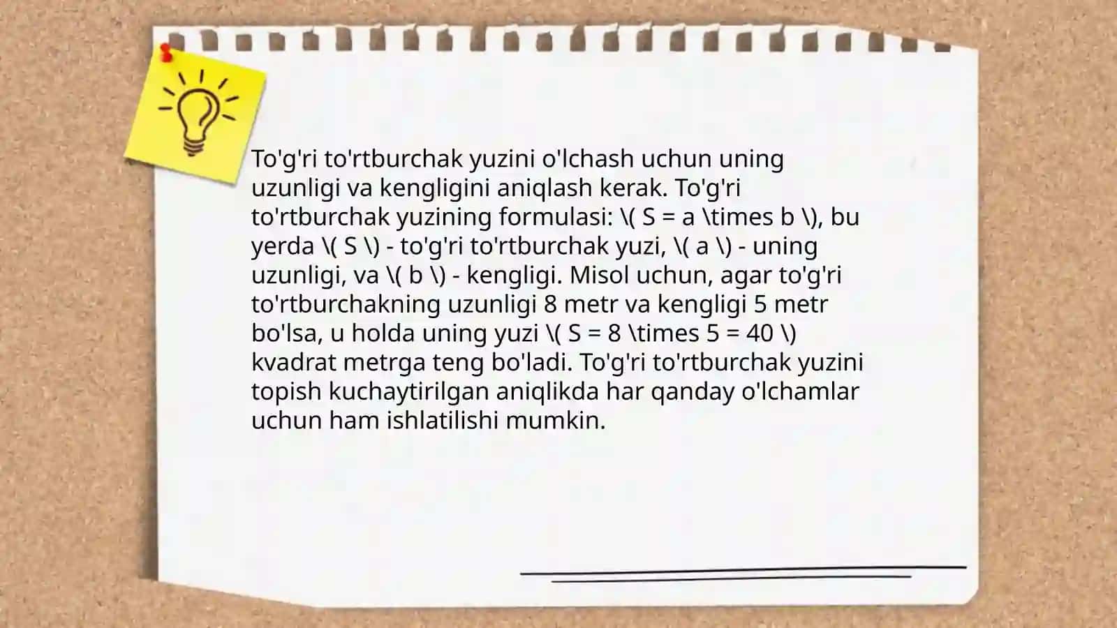 To'g'ri to'rtburchak yassi figuralari 4