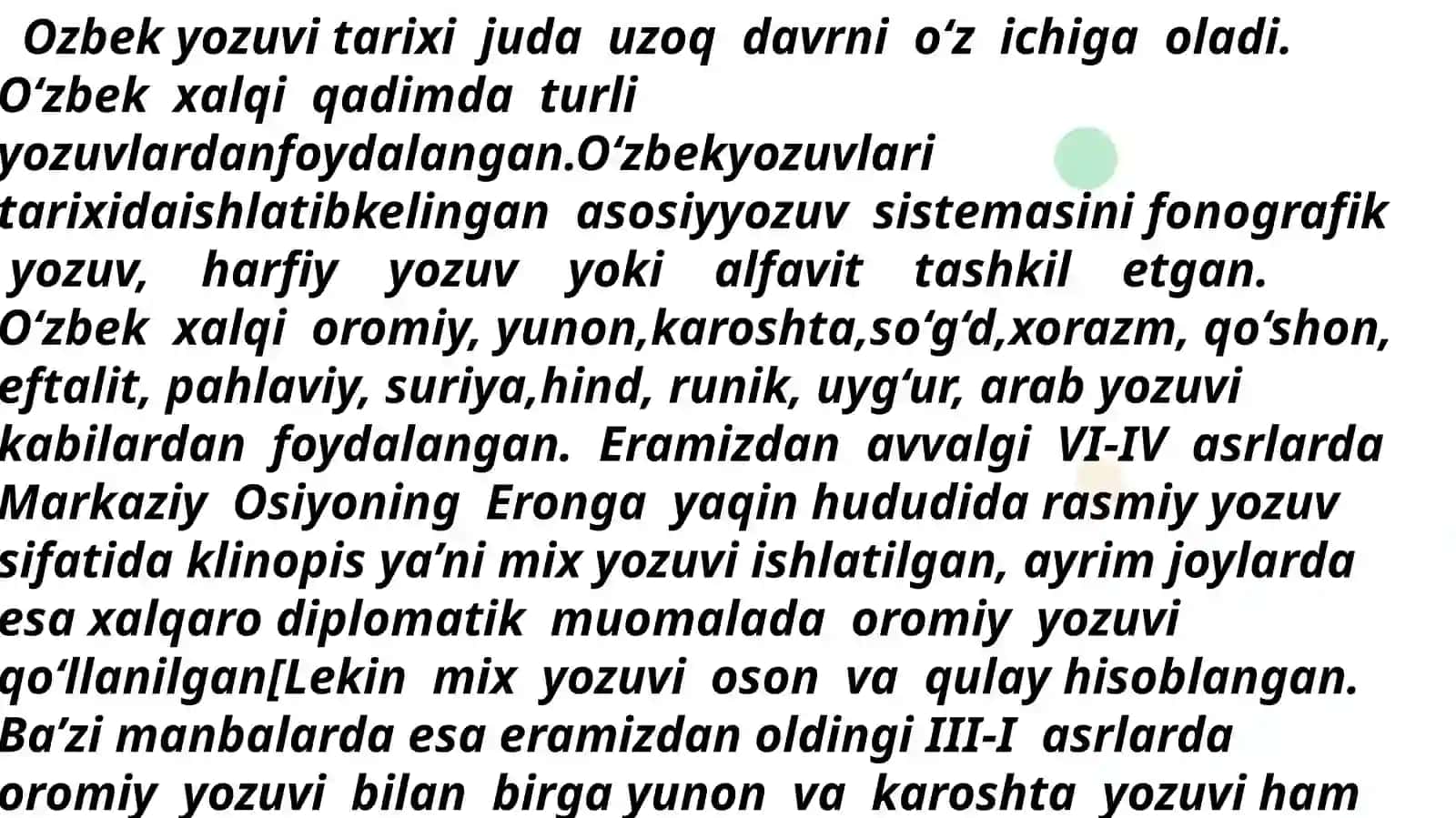 O‘zbek yozuvining shakllanish tarixi 4