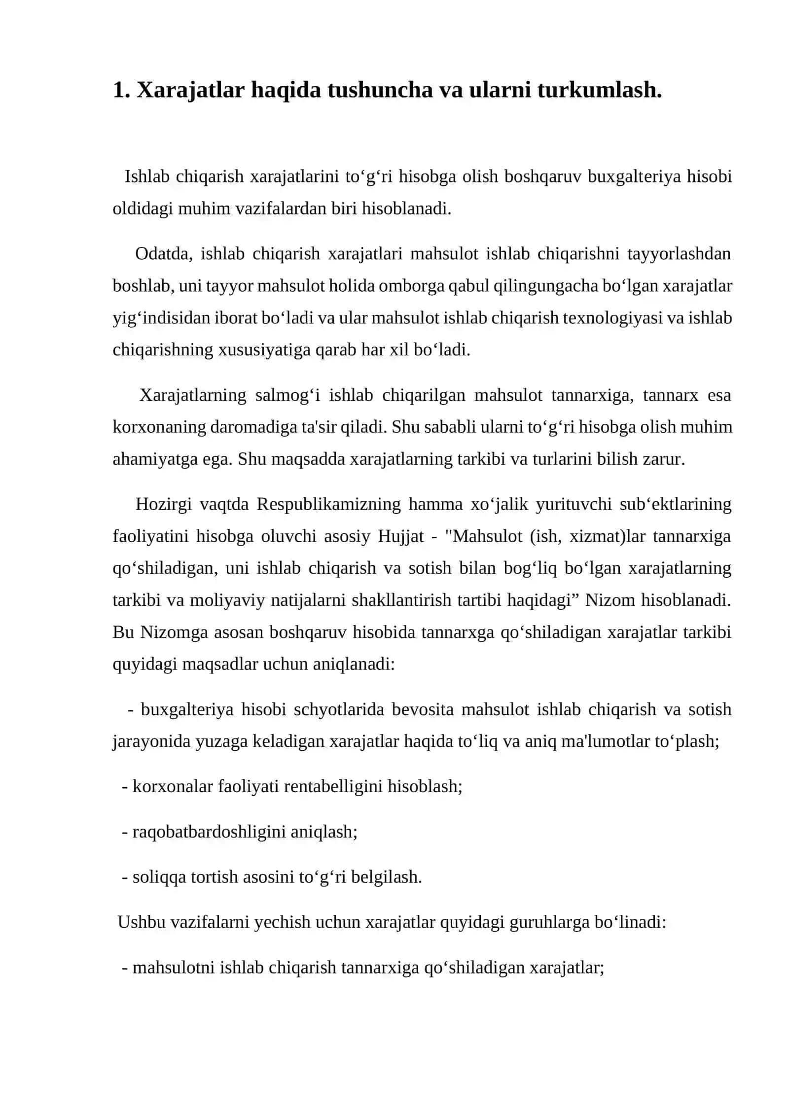 Boshqaruv hisobi tizimida material xarajatlari hisobi 4