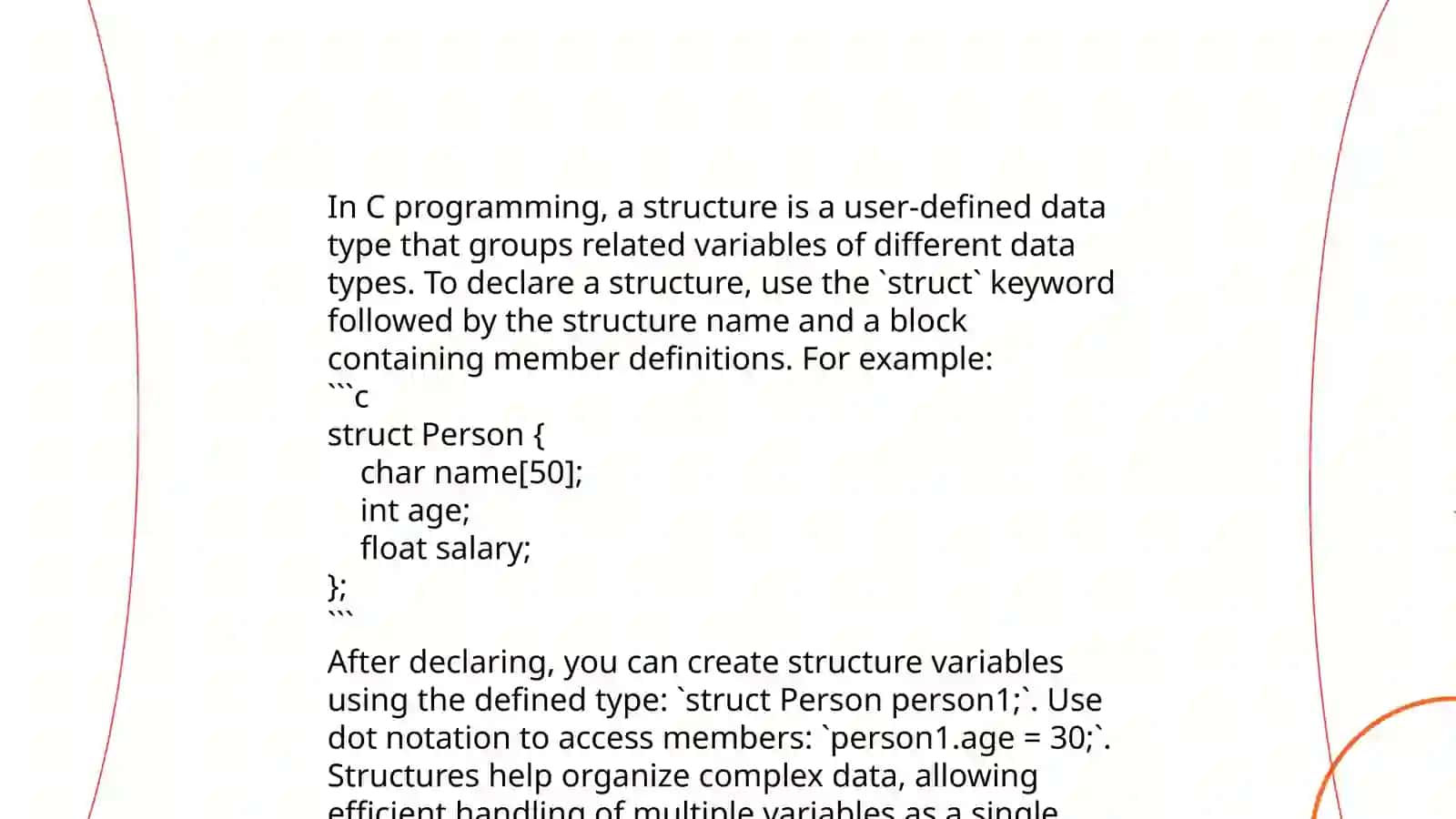 Introduction to structure and how to declare structure variables 4