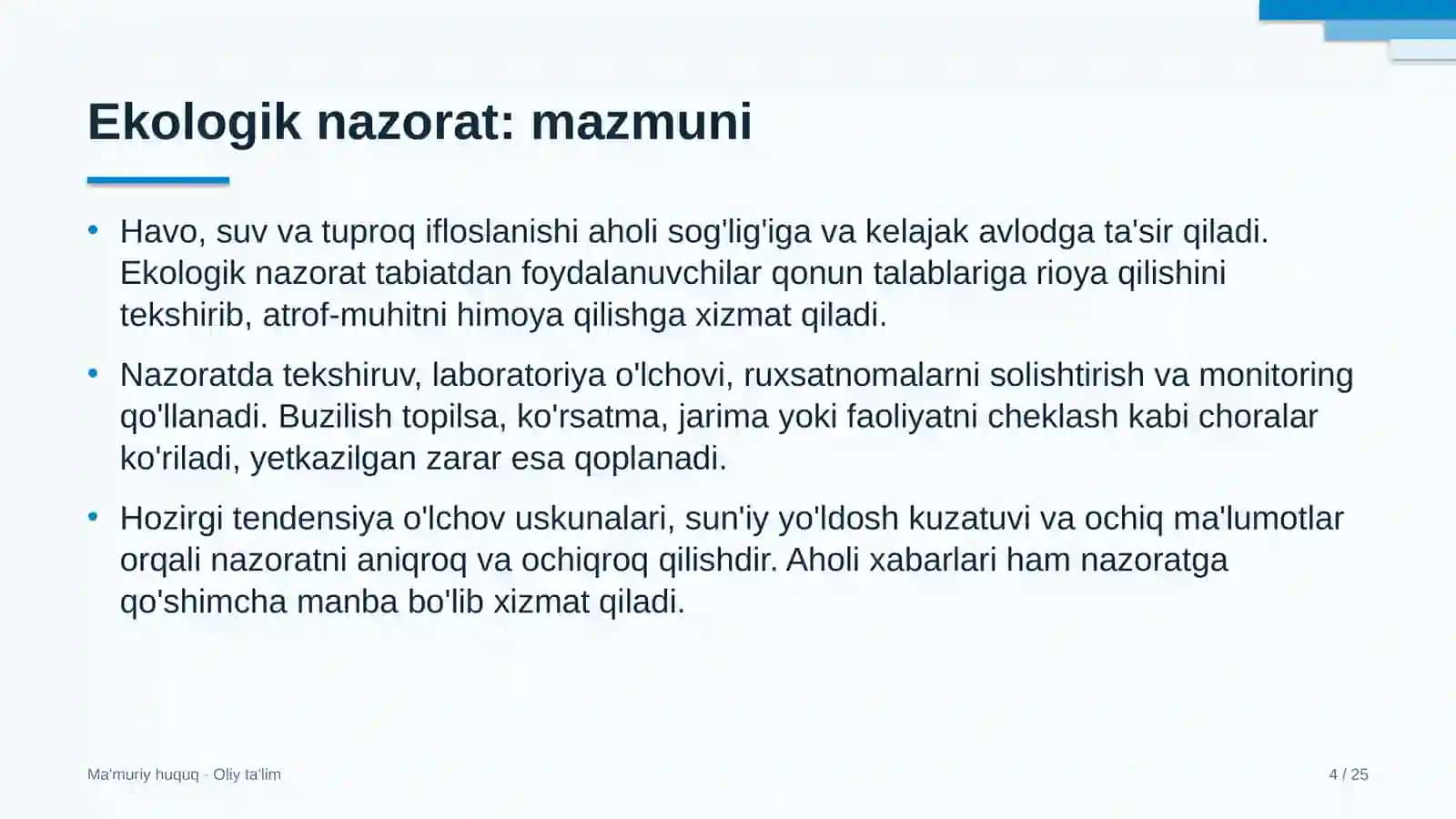 Ekologik nazorat: mohiyati 4