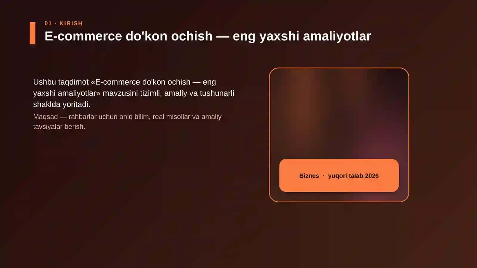 E-commerce do'kon ochish — eng yaxshi amaliyotlar 4
