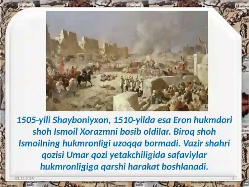 Xiva xonligining tashkil topishi va siyosiy hayoti. 4