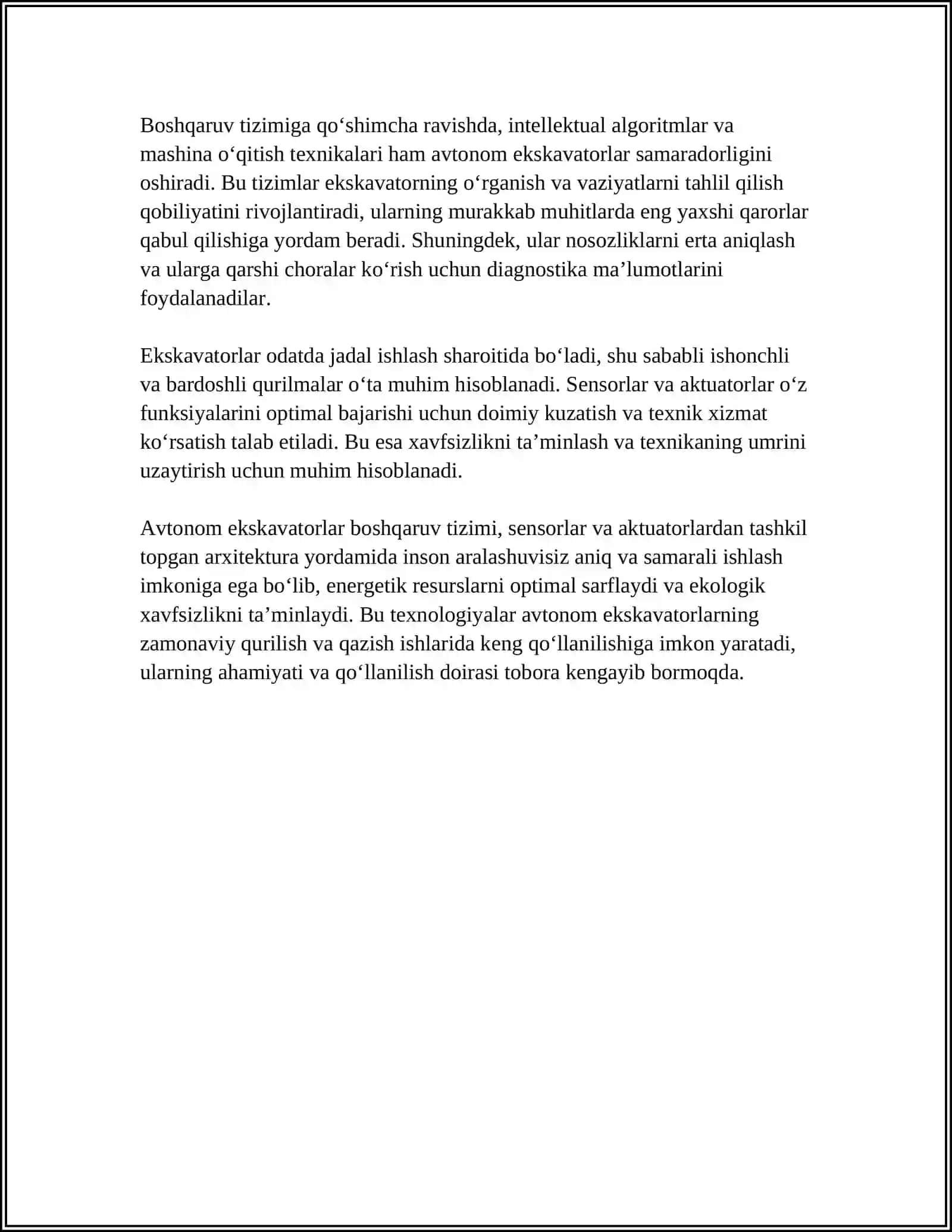AVTONOM EKSKAVATORLAR:ISHLASH PRINSIPI VA AFZALLIKLARI 4