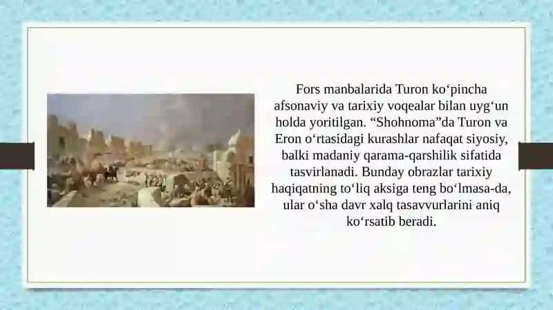 Fors–arab manbalarida Qadimgi Turon 4