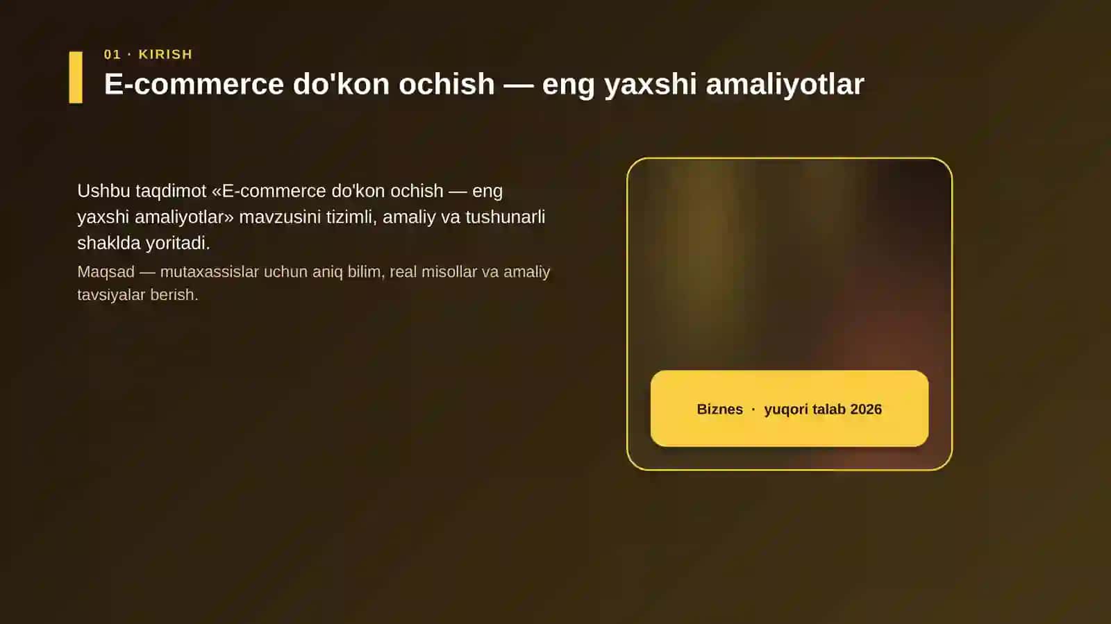 E-commerce do'kon ochish — eng yaxshi amaliyotlar 4