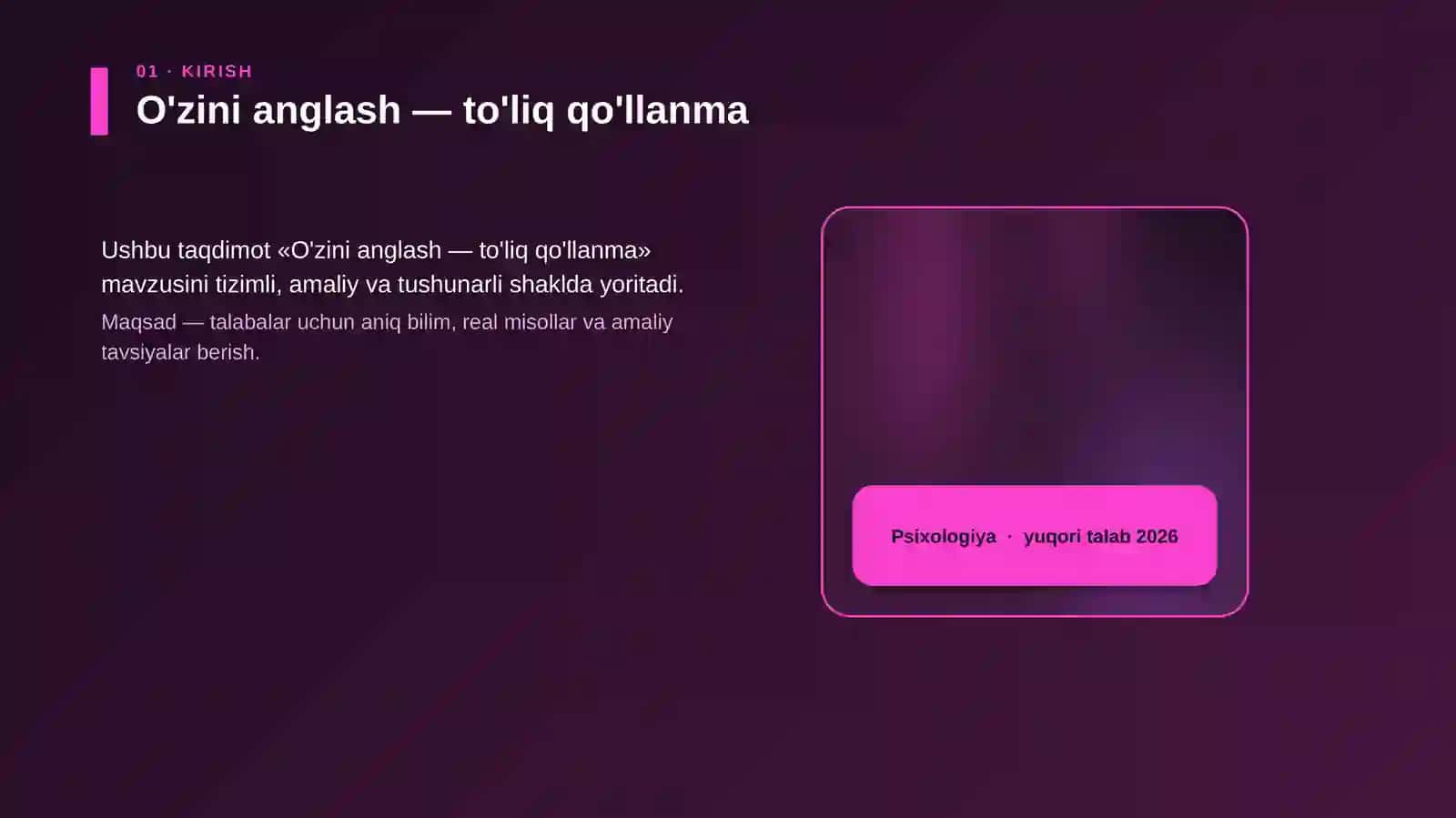 O'zini anglash — to'liq qo'llanma 4