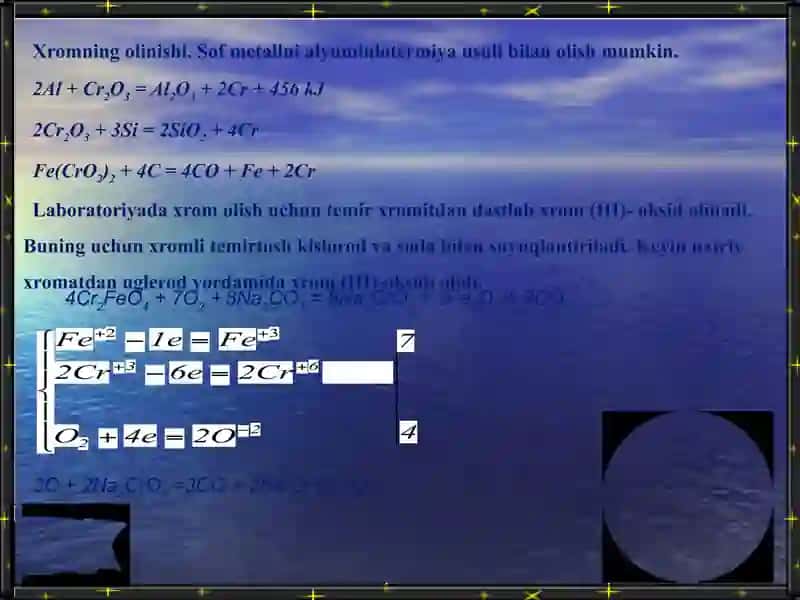 VI B guruh elementlari.  Xrom  va uning birikmalari. 4